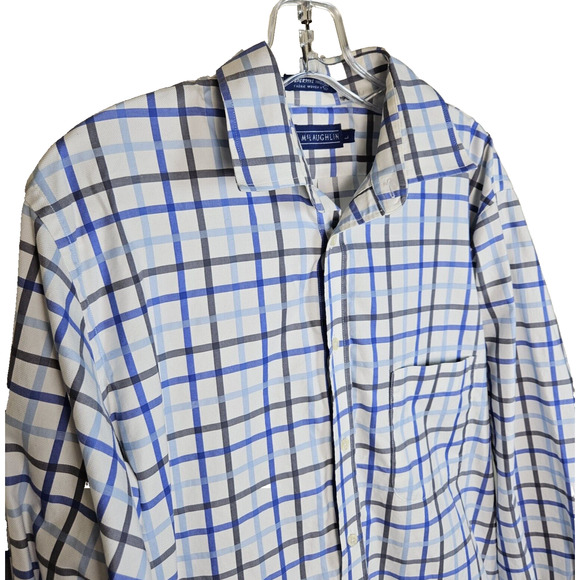 J. McLaughlin Supreme 100s Cotton 2-Ply Tartan Button Down Shirt Size Large - Picture 7 of 7